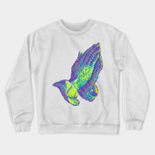 Praying 16bit - Pixel Art Mspaint Windows 7 Crewneck Sweatshirt